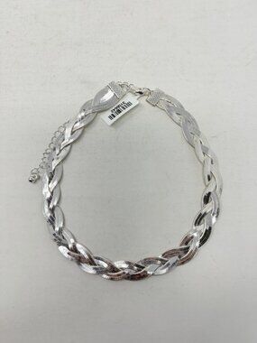 Shop LC Silvertone Herringbone Braided Chain for Ankles 12 in Long Anklet 5589